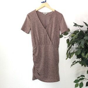 Lightweight Pink V-neck Zara Sweater Dress